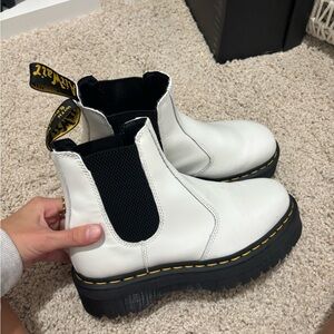 Dr. Martens White Chelsea Boots